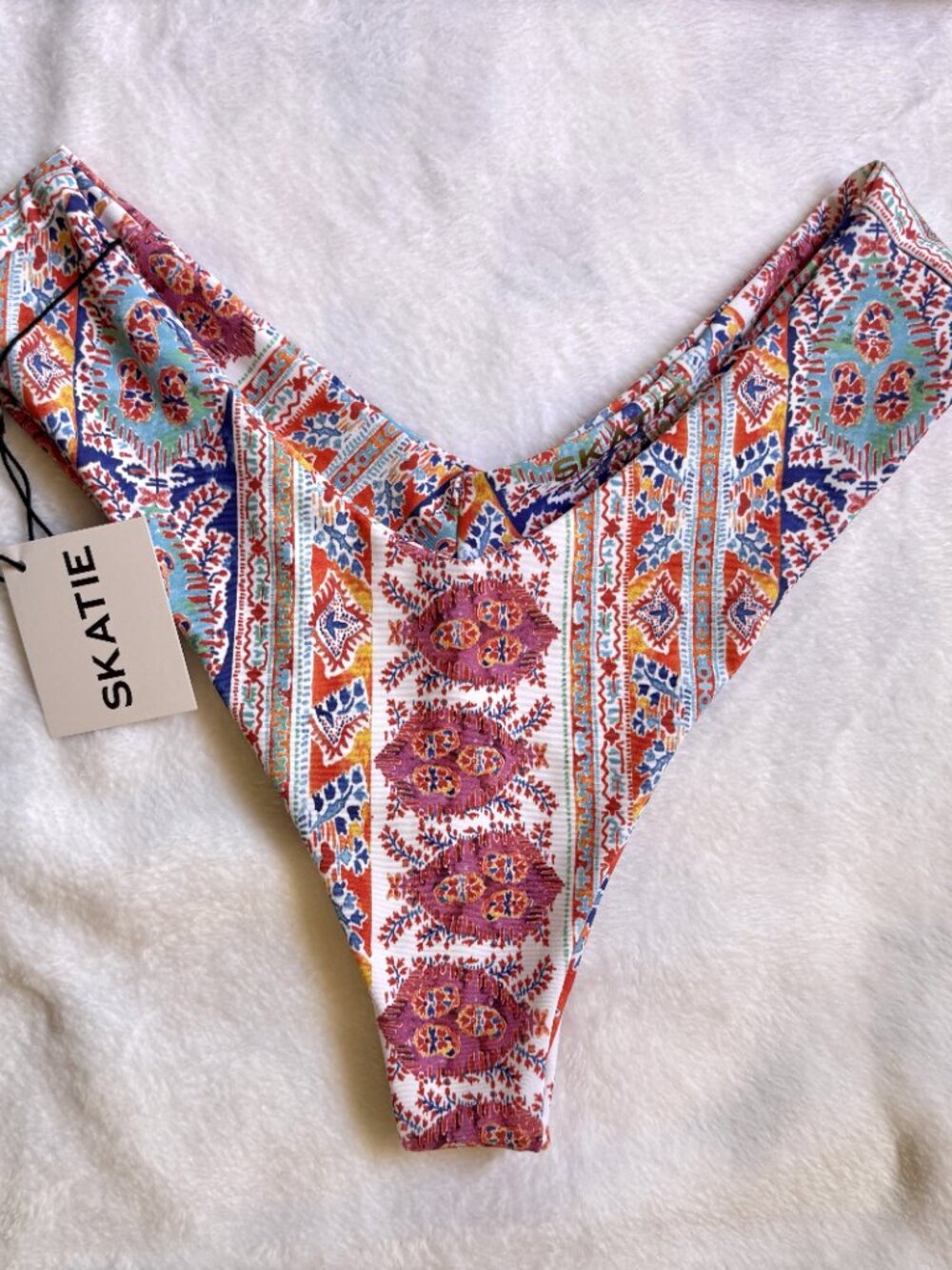 NWT Skatie Bikini Set Top + Bottom Venice print Size Large Boho Vacation Resort - Picture 7 of 13